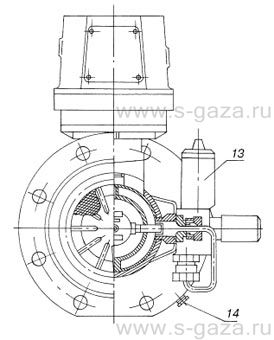 Схема турбинного счетчика газа СГ-16(МТ)–2500