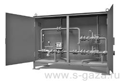 Газорегуляторный пункт шкафной с узлом учета и газовым обогревом ГРПШ-400-02-СГ-ЭК