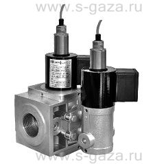 Клапаны электромагнитные трехпозиционные муфтовые с одним регулятором расхода и датчиком положения  ВН2В-1П